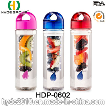 700ml Tritan Sports en plastique bouteille d&#39;eau infuseur, bouteille d&#39;eau en plastique sans BPA (HDP-0602)